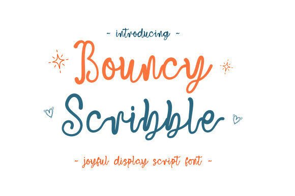 Bouncy Scribble: A Joyful Display Font for Handmade Creators