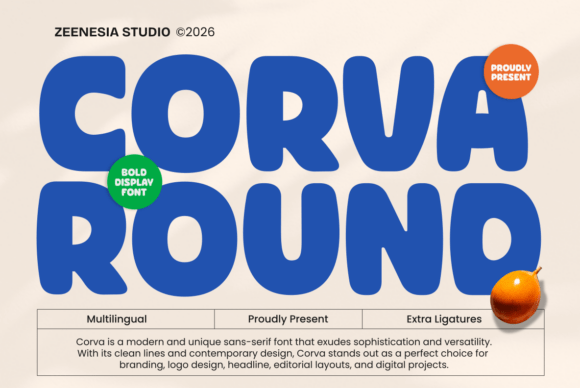 Corva Round for Modern Web Typography