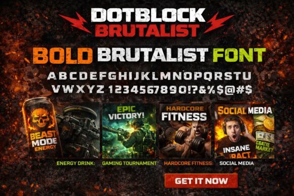 Dot Block Brutalist for Bold Craft Creations