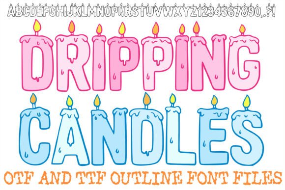 Dripping Candles Lettering for Warm Editorial Design