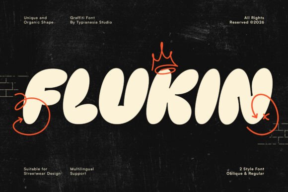 Flukin: A Playful Bold Font for Urban Branding Projects