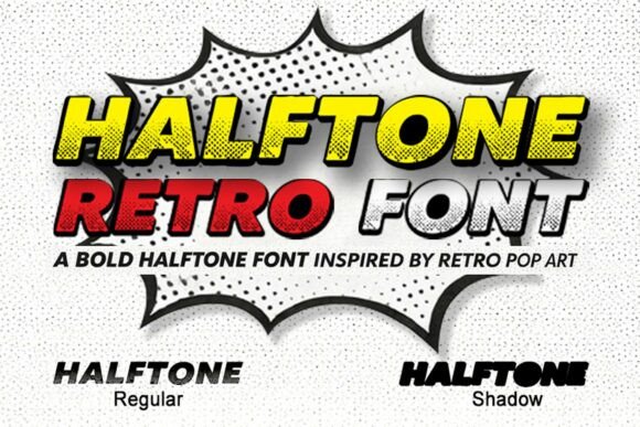 Halftone Retro Font for Bold Visual Impact