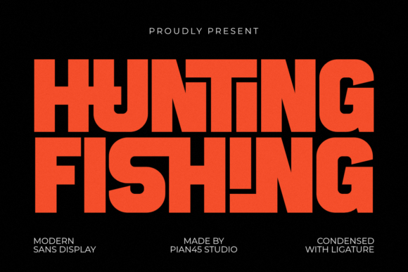 Hunting Fishing Font for Bold Handmade Creations