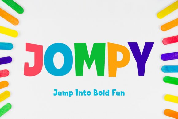 Jompy: A Bold Display Font for Creative Makers