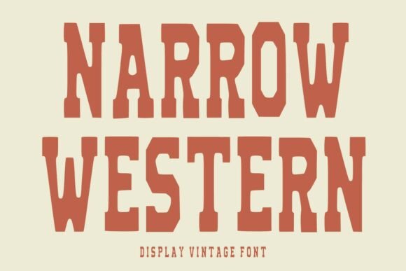 Narrow Western: The Bold Vintage Display Font for Campaigns