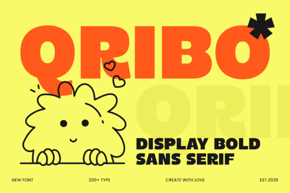 Qribo: A Bold Sans Serif Font for Food-Themed Branding