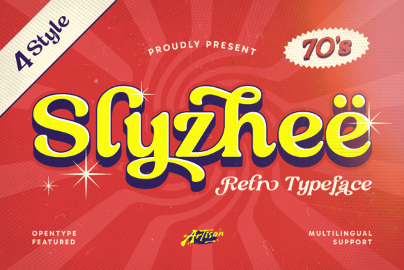 Slyzhee: A Retro Display Font for Bold Digital Design