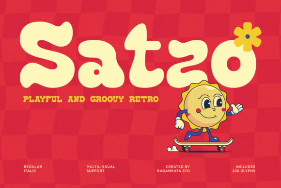 Ssatzo: The Retro Display Font for Bold Editorial Design