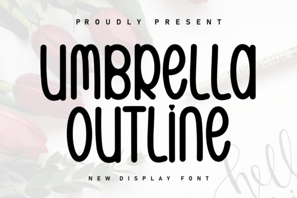Umbrella Outline: A Handwritten Display Font for Editorial Design