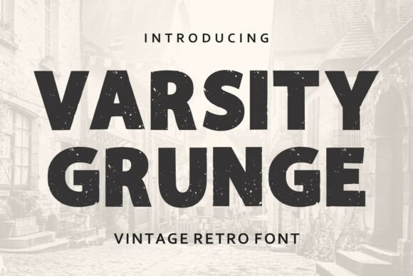 Varsity Grunge Font for Bold Web Design