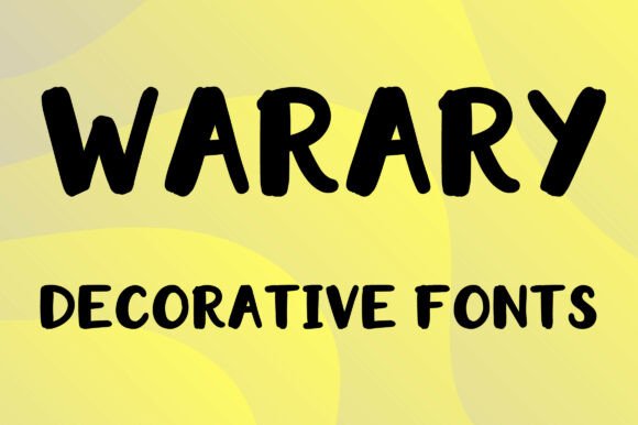 Warary: A Modern Display Font for Editorial Creativity